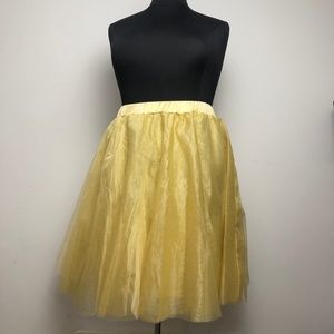 Ashley Stewart Womens 18/20 Tutu Gold Tulle Skirt
